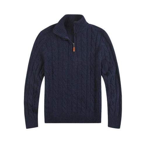 Roma Quarter Zip Sweater (Navy)