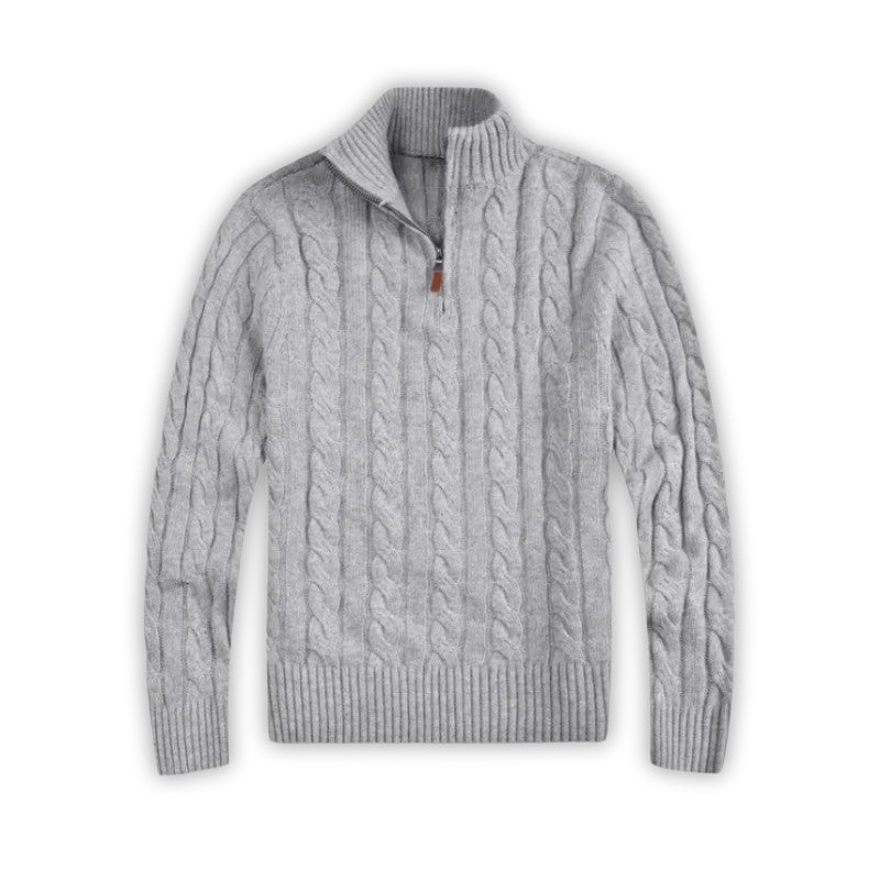 Roma Quarter Zip Sweater (Gray)