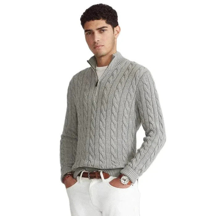 Roma Quarter Zip Sweater (Gray)